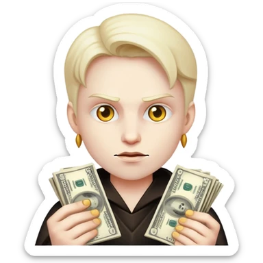 Diablo contando dinero sticker