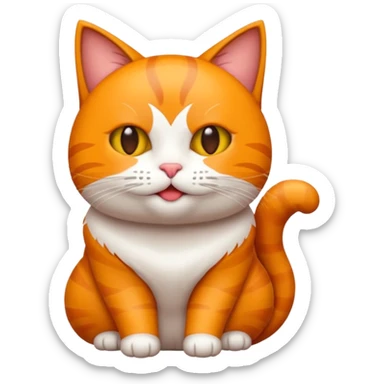 Crie emojis de gato fêmea laranja sticker
