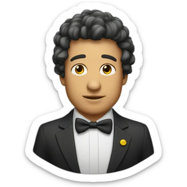 John Mc enroe avec son bandeau jaune dans les cheveux sticker