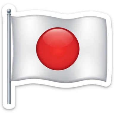 Rectangle flag background white and red circle sticker