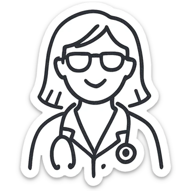 woman doctor sticker