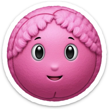 Pink tenis ball sticker