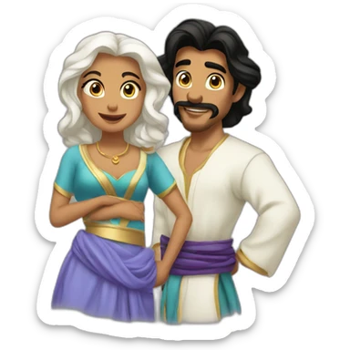 Jasmine et Aladin sticker
