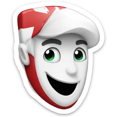 Graffiti Scarlet arrow with white outline sticker