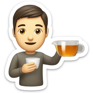 a programmer drinking mate tea sticker