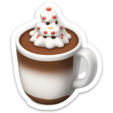 Christmas hot cocoa sticker