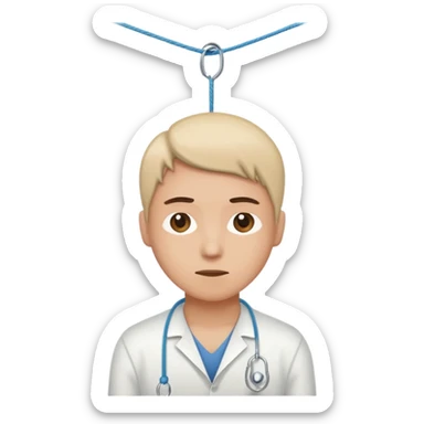 hanging by a thread, patience sticker