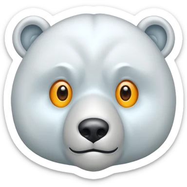 Que el oso polar este cerrando un ojo y el otro ojo abierto sin que los ojos queden manchadoa sticker