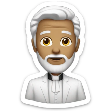 white Preacher sticker