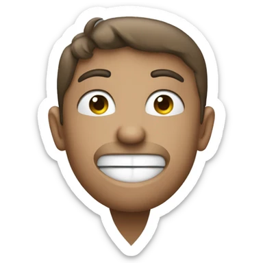 Un emoji de una carita con corazones grises y una J sticker