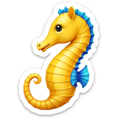 Emoji seahorse sticker