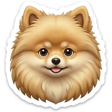 Pomeranian beige sticker