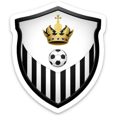 Football club Miros De Cer SV Angers logo, black and white striped shield with 1919 year, sports team emblem sticker