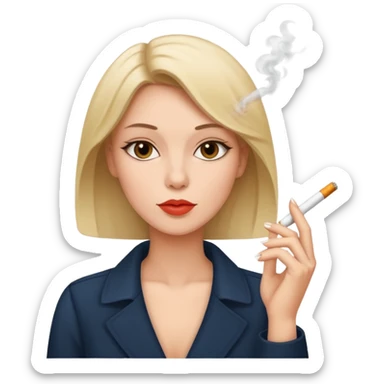 femme qui fume sticker