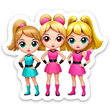 Strong powerpuff girls sticker