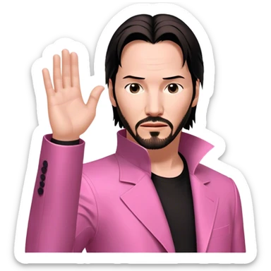 Keanu Reeves Neo Matrix pink sticker