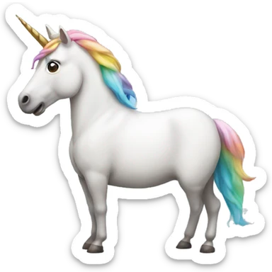 unicorn taking a poop sticker