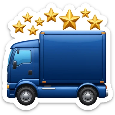 truck with stars sticker