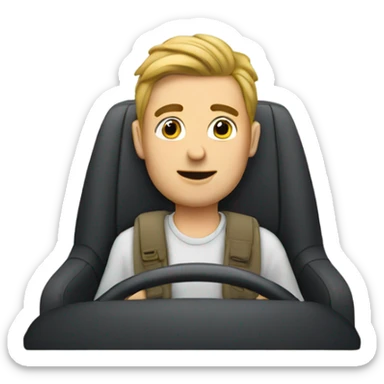 Husband in car  sticker