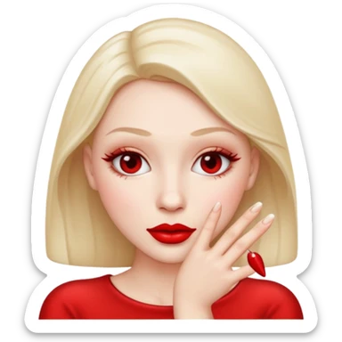 Lips with fingers sticker