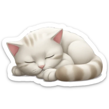 Cat sleep sticker