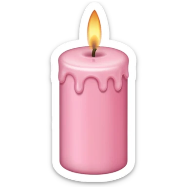 make a candle in girly  light pink tones. sticker