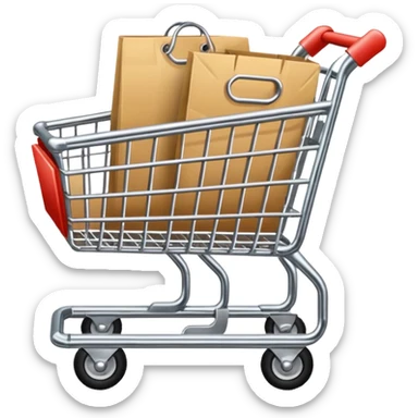 shopping cart vintage like a sticker sticker