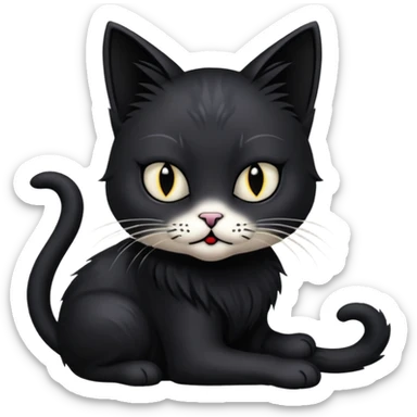 Goth cat get tattooed sticker