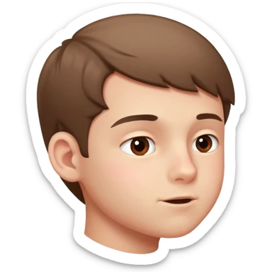 A boy showing right cheek to her mother asking for a gentle playful slap only boy no picture of mother included in emoji
Give side view of right cheek sticker