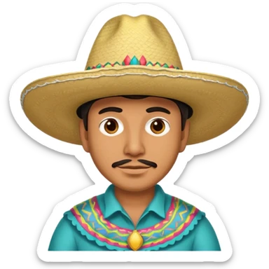 Tejana sombrero hombre sticker