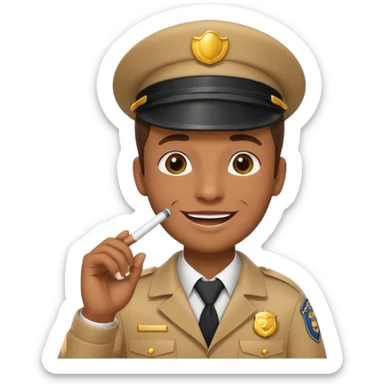 bus conductor whistle sticker