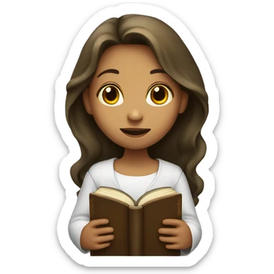 Girl with bible in arms sticker