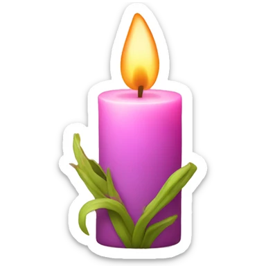 Spring candle sticker