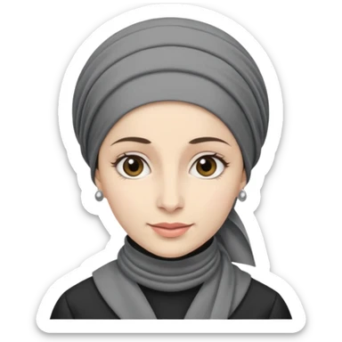 orthodox jewish woman greyscale with tichel turban circa. 1890 sticker