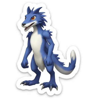 Cute Lombax-Sergal-Vernid-Fakemon full body  sticker