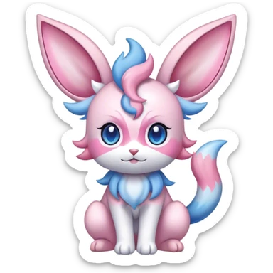 Colorful Sylveon-Espurr-hybrid sticker