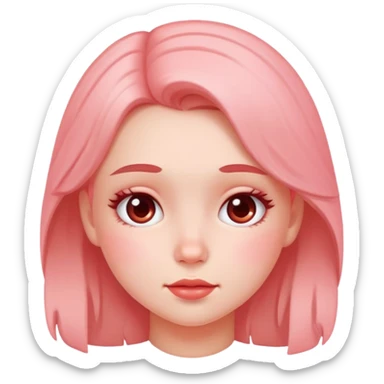 Blushed girl sticker