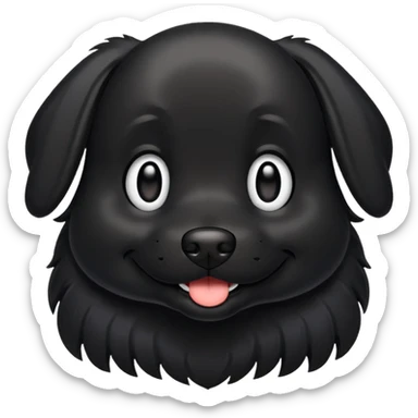 perro negro emoji para copiar y egar sticker