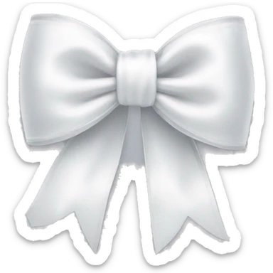 white satin bow sticker