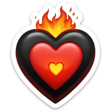 Black and red heart on fires, these are awesome can I get some option that are similar. The difference would be taking out the flame symbol in the middle  sticker
