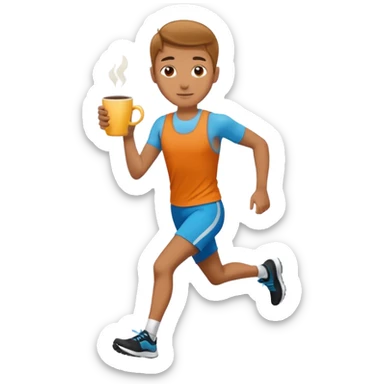Morning Coffee Runner sticker