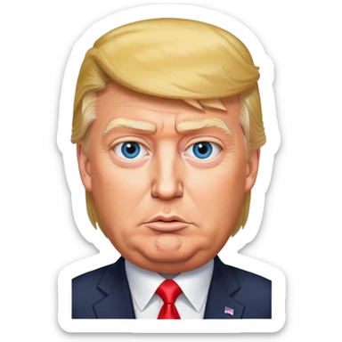 photorealistic Donald Trump sticker