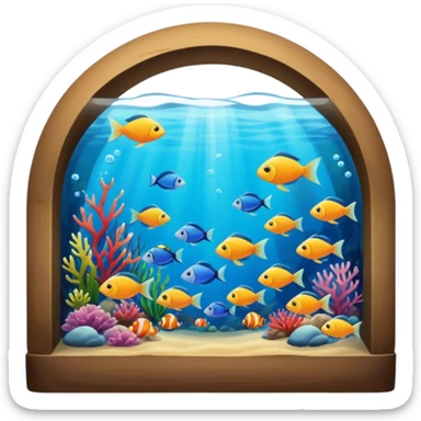 an aquarium tunnel sticker
