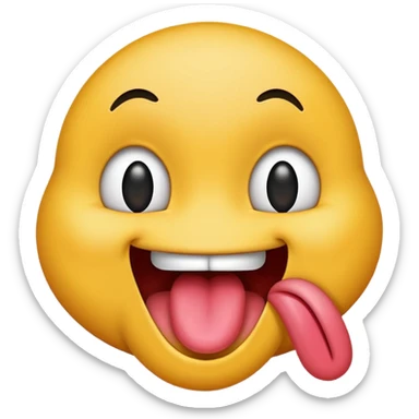 make an emoji sticking its tounge out kinda like 😝 but funnier sticker