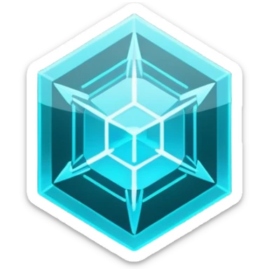 Minimal futuristic UI icon for "documentation", thin crystal lines, neon cyan glow, dark sci-fi interface style, flat symbol design, glass hologram effect, sharp geometry, centered, transparent background, no object, no cartoon, no pixel art, no 3D character, 100x100 px sticker