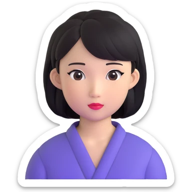 Asian girl with hairstyle like Tate McRae sticker