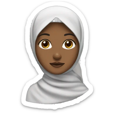 hijab girl brown skin sticker