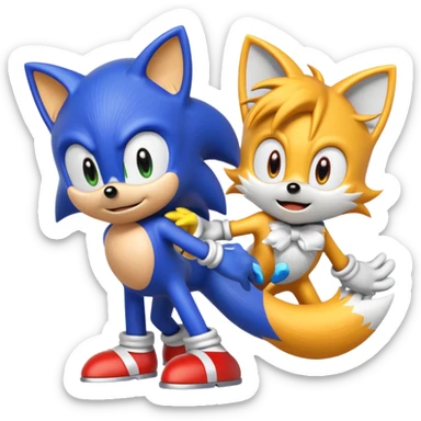 Sonic the hedgehog 2 tails sticker