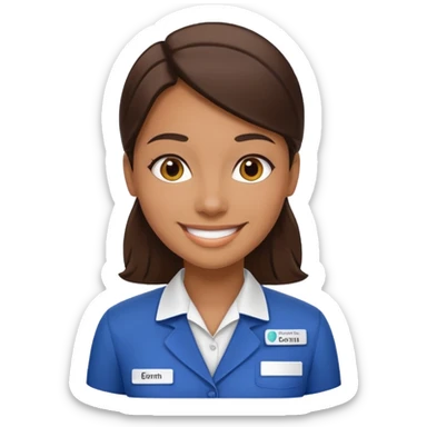 reception staff sticker