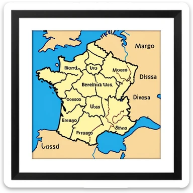 Germania divisa in US sud-ovest (Monaco, Francoforte), UK nord-ovest (Amburgo, Colonia), URSS est (Berlino Est, Dresda), France sud-ovest (Stoccarda, Friburgo) sticker